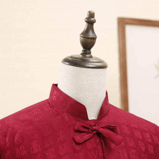 【福天华】高品质寿衣女棉套“百福图”（紫红）百年工艺传统寿服 商品图2