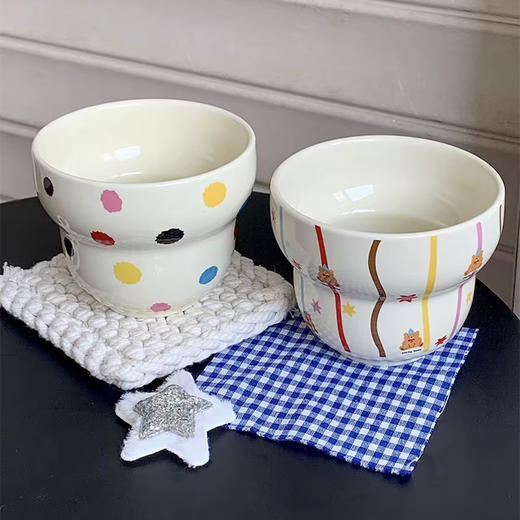 300ml彩带杯高颜值办公室家用水杯陶瓷杯-纪念日百货门店同款167544122 商品图0