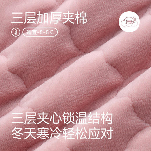 芬腾女士睡衣三层加厚夹棉珊瑚绒抗静电套装女款加绒加大码家居服 商品图1