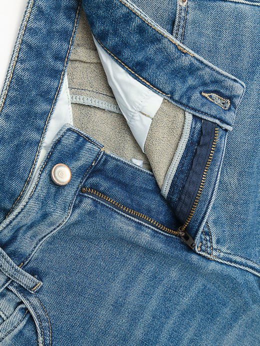 复古浅蓝高腰阔腿牛仔裤 宽松显瘦显高直筒裤 春秋季百搭垂感休闲牛仔长裤 商品图2