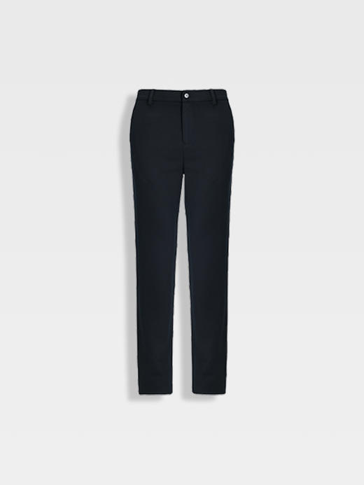 callisto星空蓝羊毛混纺休闲裤 商品图0