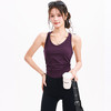 【限时秒】YOGACODE【火树银花系列】瑜伽服背心上衣女带胸垫免穿内衣腰部抽褶紧身显瘦运动背心DWB116009 商品缩略图1