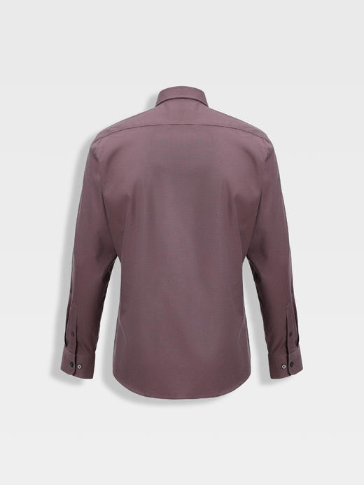 callisto灰调勃艮第红弹力棉长袖衬衫 商品图1