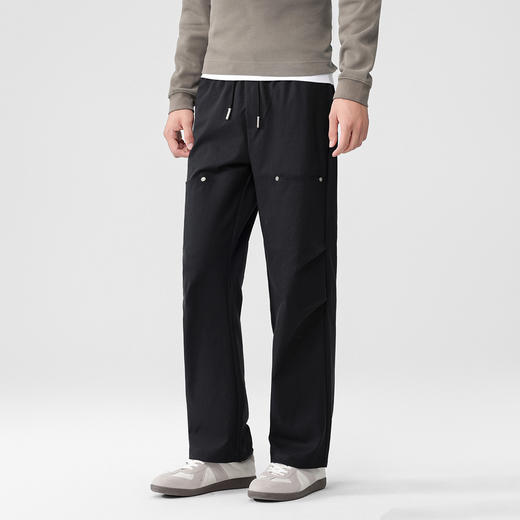 罗蒙秋冬男士休闲裤直筒版型抗皱耐磨舒适亲肤固色时尚百搭休闲长裤 商品图2