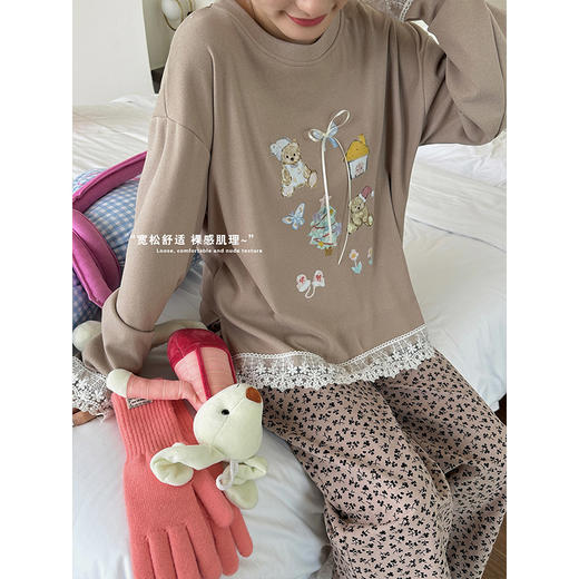 蕾丝花边休闲暖绒小宅衣上衣-纪念日百货门店同款164943259 商品图2