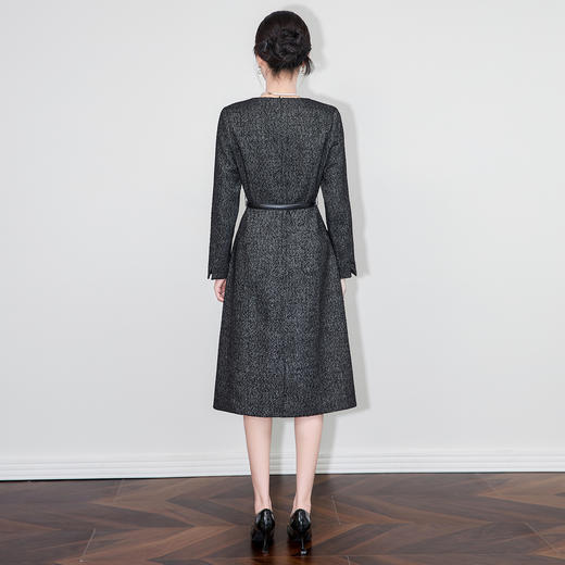 「高货wl」全新升级【铂金会员367/天猫499/差价132】(01358)洛诗琳法式优雅小香风连衣裙2025秋冬气质通勤收腰裙子 商品图1