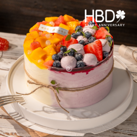 『果露云章』杨枝甘露撞蓝莓清甜序章水果蛋糕