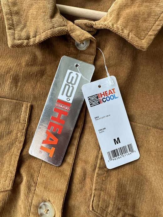 贝壳三 男士灯芯绒基础款柔软舒适上衣纯色翻领长袖衬衫C102816 商品图4