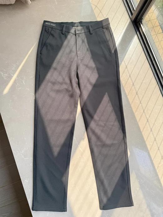 毛呢加厚保暖商务休闲纯色小直筒长裤子 商品图2