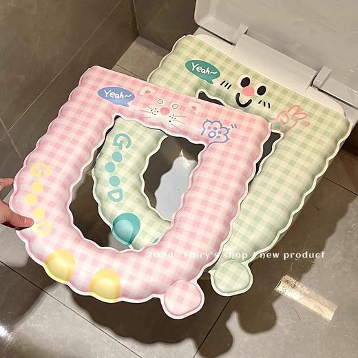 EVA防水马桶垫可水洗四季通用厕所坐便套家用抗菌粘贴式可爱套圈 商品图1