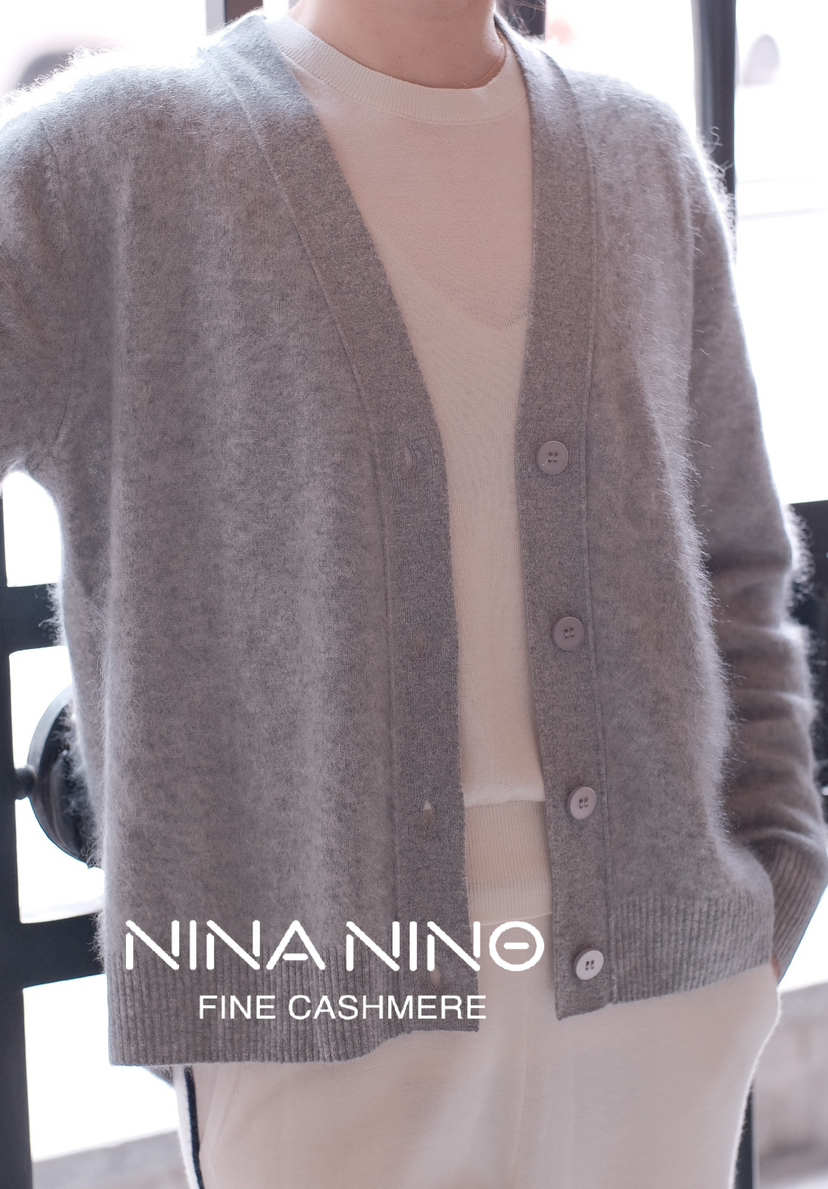 云柔开衫 羊绒开衫女款 灰色 白色