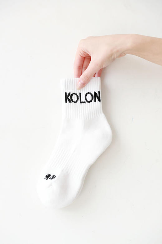 无骨一体运动袜，户外露营系列。字母提花中筒纯色棉袜子C102868 商品图13