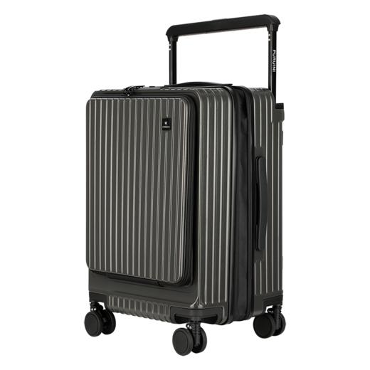 【加赠品】皇冠 前置一体行李箱CF6001黑金20寸-S 商品图6