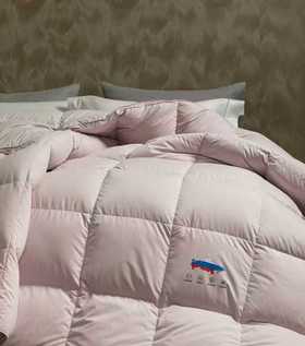 【堂皇】B7F 堂皇蔓羽暖立方羽绒冬被-粉灰220x240cm胎重1250g
