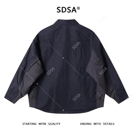 26Q8776SDSA男士秋冬新款痞帅男装韩版撞色拼接纽扣翻领长袖衬衫百搭时尚 商品图5