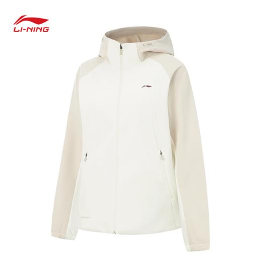 李宁女子加绒保暖防泼水立体裁剪宽松运动风衣AFDVB70 商品图2