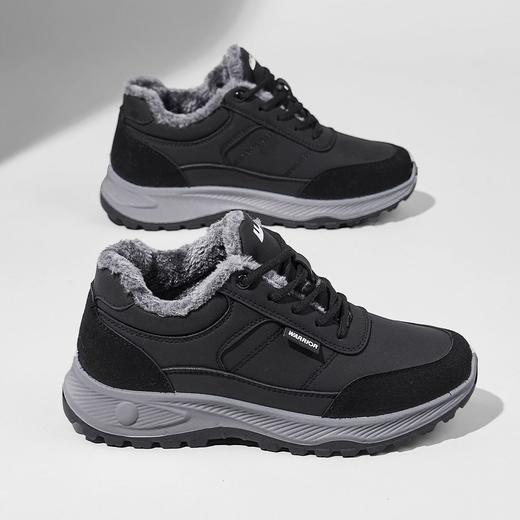 回力男鞋2025秋冬新款运动鞋加厚加绒休闲鞋防泼水皮面中老老人鞋 商品图0