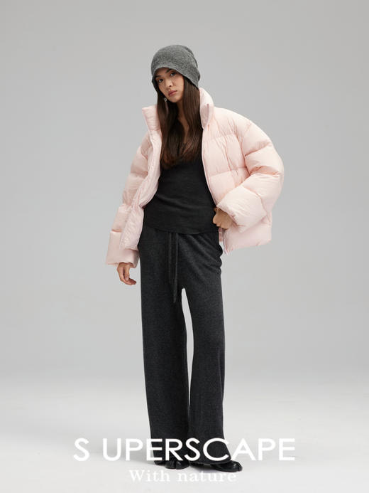 素舶 100美利奴羊毛御寒显瘦神裤休闲百搭抽绳直筒长裤 商品图1