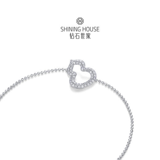 【空心款】【 玲珑宝葫 】钻石世家 玲珑宝葫系列 18K金葫芦镶钻吊坠 18K金葫芦镶钻耳饰 18K金葫芦镶钻手链【单吊坠，上图仅为搭配示意】不支持无理由退换货 预计3-5天发货 商品图10