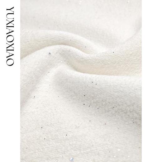 余潇潇【暖意出行】含羊毛混纺撒银舒适亲肤显瘦藏肉高腰直筒休闲裤 商品图2