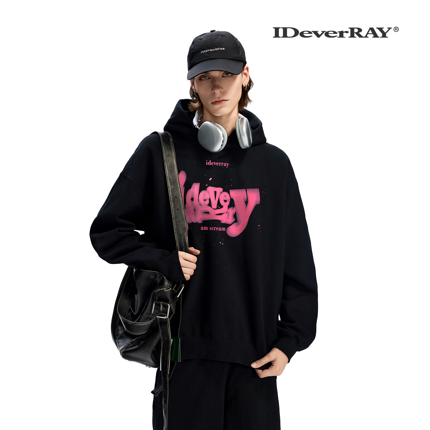 【限时福利】IDEVERRAY情侣送礼表白神器高级感重工烫钻印花连帽卫衣秋冬加厚