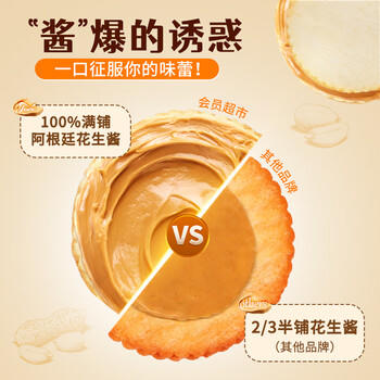 优尚优品花生酱夹心饼干会员超市同款FOVE进口零食 送礼礼盒装530g /休闲食品 /饼干 /夹心饼干 商品图6
