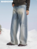 马得工地/MDGDKZ14086/不规则马骝弯刀牛仔裤 商品缩略图0