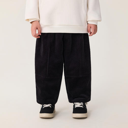 马克珍妮女童纯棉灯芯绒夹棉萝卜裤2025年冬装新款551801 商品图1