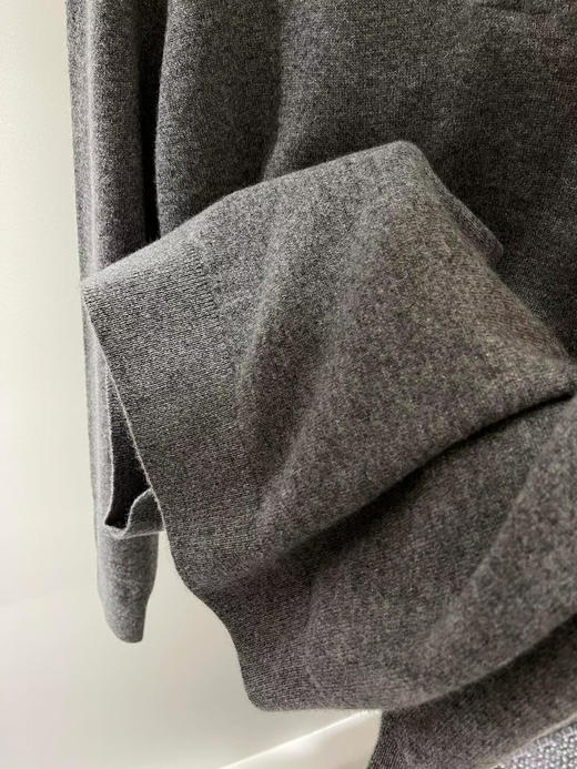 杰尼亚一粒扣拉链翻领山羊绒针织毛衣！ 商品图5