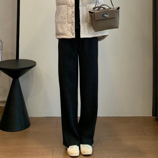 觅槿 高奢醋酸羊毛裤 显高显瘦 加厚保暖 加绒款/不加绒款 3色可选 商品图5