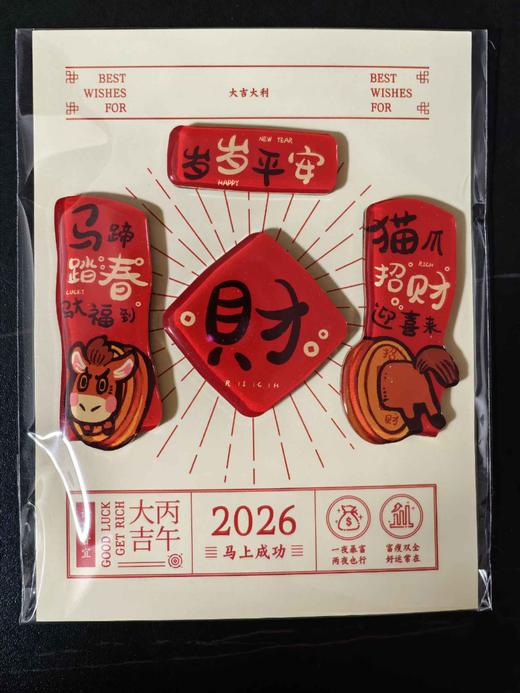 泡面猫丨冰箱贴-马年限定对联款 商品图0