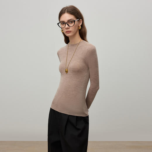 懂你/品就 扬子纱羊毛衫半高领 商品图0