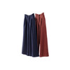 绽放726朵/热红酒·羊毛混纺针织毛呢半腰松紧捏褶休闲直筒长裤 商品缩略图4