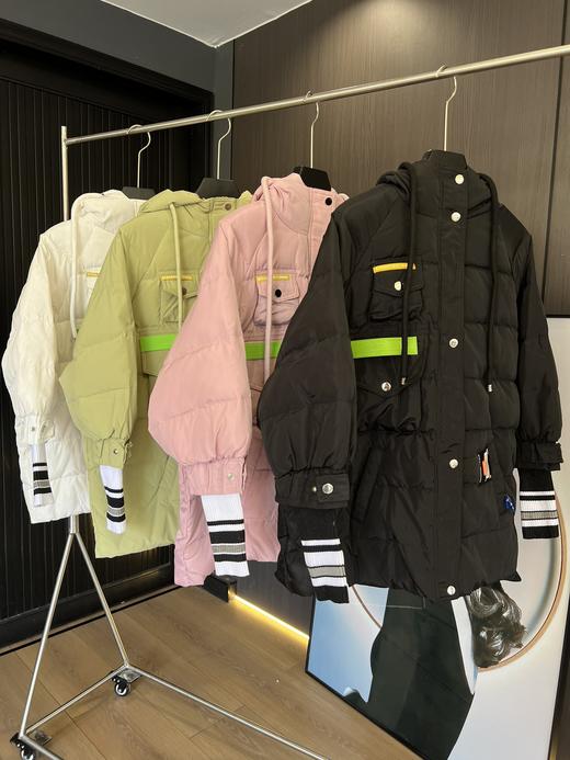 原单韩国宽松加厚保暖连帽长款羽绒服外套 商品图8