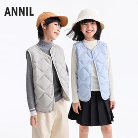 男女童羽绒马甲冬季新款安奈儿童装EM542556