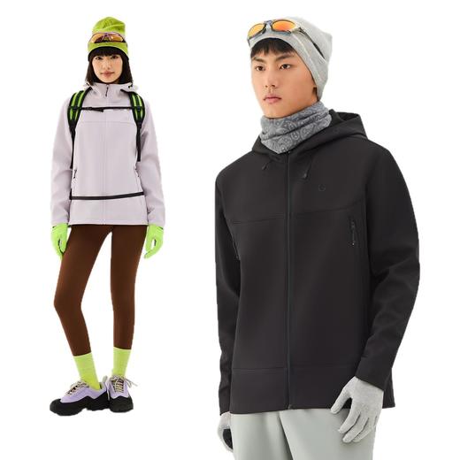 TECTOP/探拓户外软壳衣男款加绒防风防泼水冲锋衣男登山连帽外套 商品图4