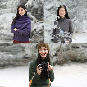 特绽放730朵/不费力打底衫·新款羊毛棉天丝高领长袖显瘦T恤内搭