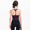 【限时秒】YOGACODE【火树银花系列】瑜伽服背心上衣女带胸垫免穿内衣腰部抽褶紧身显瘦运动背心DWB116009 商品缩略图0