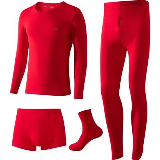 【清仓捡漏】【男士磨毛套装+内裤+福袜】【L-3XL】【秋鹿】男士本命年礼盒套装 商品图8