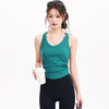 【限时秒】YOGACODE【火树银花系列】瑜伽服背心上衣女带胸垫免穿内衣腰部抽褶紧身显瘦运动背心DWB116009 商品缩略图4