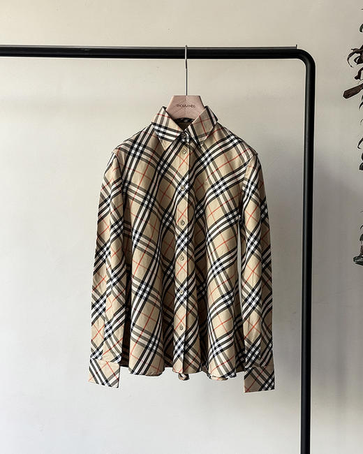 现货 THS-限时 B家 女士 休闲版型经典格纹面值法兰绒衬衫 BG2827 商品图2