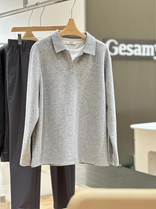 秋季上新❗【英国轻奢品牌Gesamy男士假两件Polo长袖衫】320g高克重华棉面料，肌理紧密，柔软触感；假两件Polo领设计，商务绅士又通情【无标出货 介意慎拍】-WD 商品图6