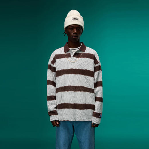 Napapijri 中性刺绣徽章混纺棉质长袖Polo衫 混色 NP0A4FPHL64 商品图3