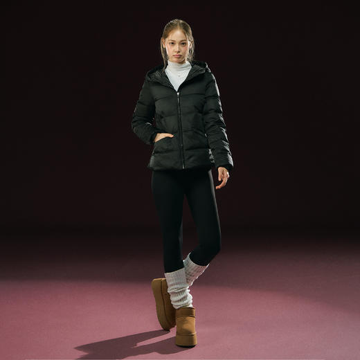 Ariseism 美式复古连帽羽绒服女冬季新款保暖外套 商品图3