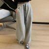 韩系egg卫裤女秋冬季加绒休闲裤春季2025新款撞色高腰束脚裤宽松显瘦运动休闲裤子秋冬加厚裤子 商品缩略图2