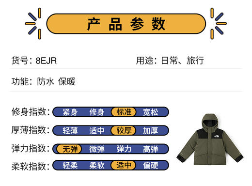 北面  25年秋冬  羽绒服 8EJR 商品图0