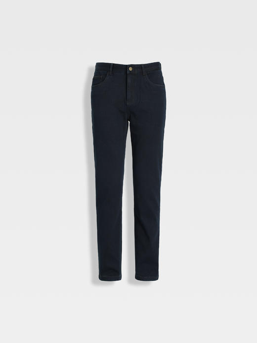 callisto星空蓝长绒棉牛仔裤 商品图0