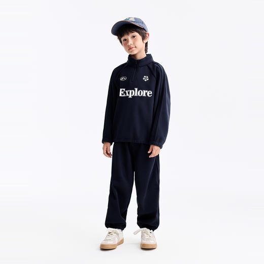 【加绒卫衣套装】男女童套装冬季新款安奈儿童装EM541667 商品图5