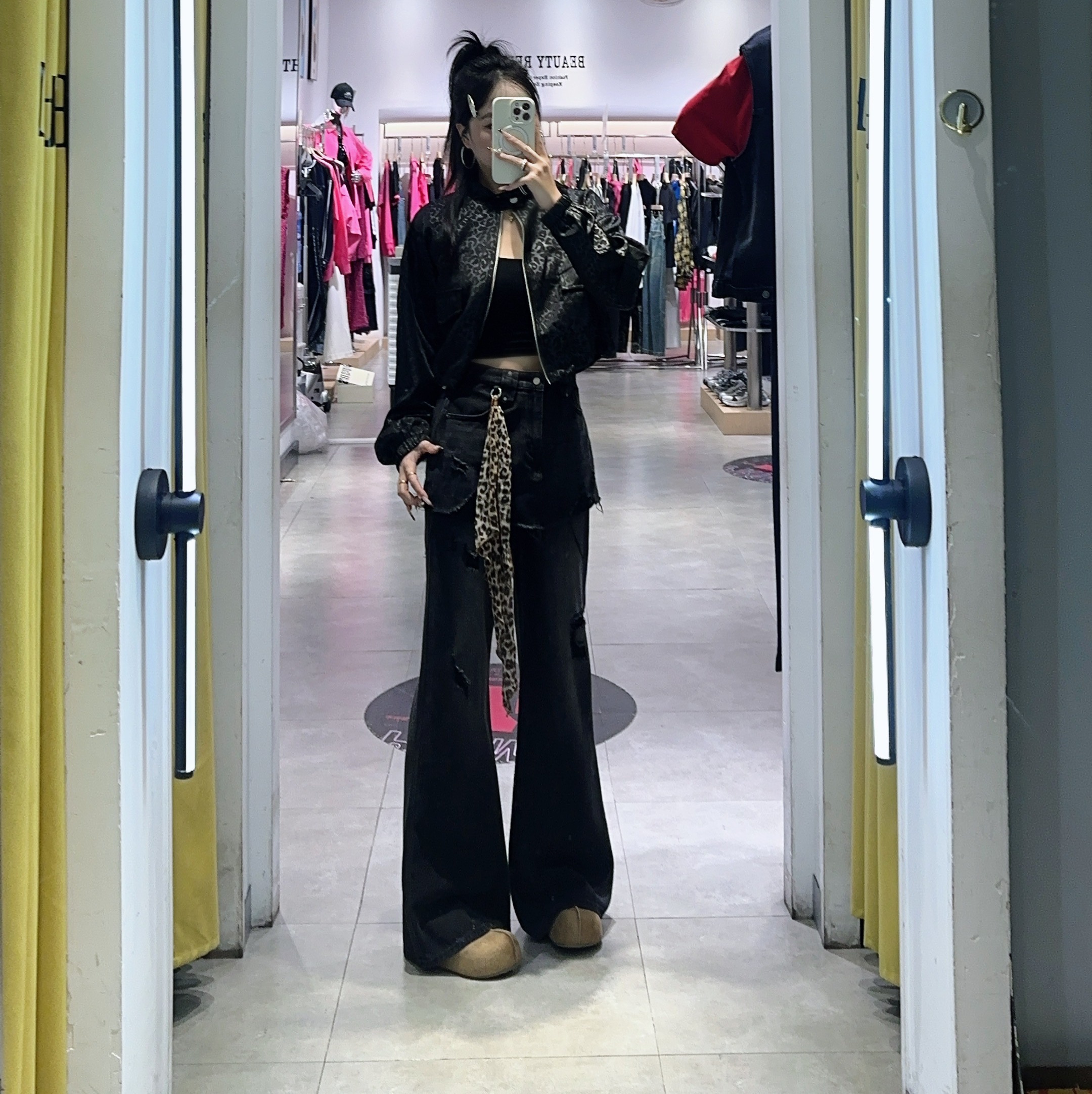 NC搭牛仔披帘个性牛仔喇叭裤05725秋季006313552501