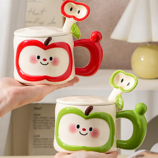 陶瓷杯400ml创意苹果杯礼物杯子-纪念日百货门店同款167294670 商品图2